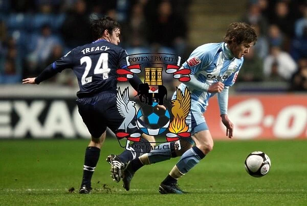 Coventry City's Aron Gunnarsson Outmuscles Keith Treacy in FA Cup Showdown (Fifth Round Replay, 2009)
