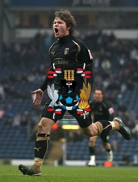 Coventry City's Aron Gunnarsson Scores Second Goal vs. Blackburn Rovers in FA Cup Fifth Round (February 14, 2009)
