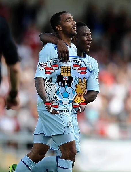 Coventry City's Callum Wilson Scores His Second Goal Against Bristol City in Sky Bet League One (August 11, 2013)
