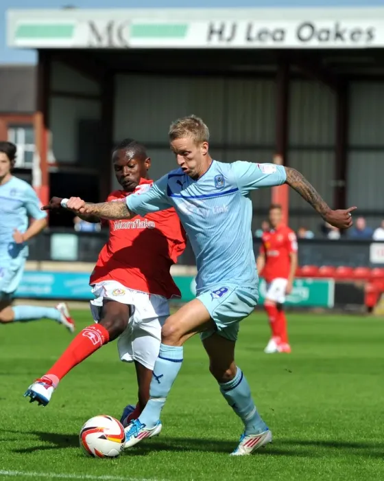 Framed Print : Coventry Citys Carl Baker in action Framed Print : Coventry Citys Carl Baker in action