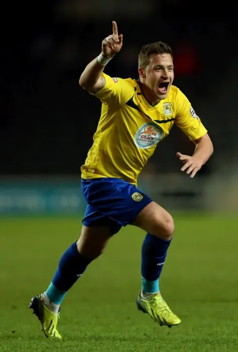 Framed Print : Coventry City's Chris Maguire Scores Double: Sky Bet League One Victory over Milton Keynes Dons