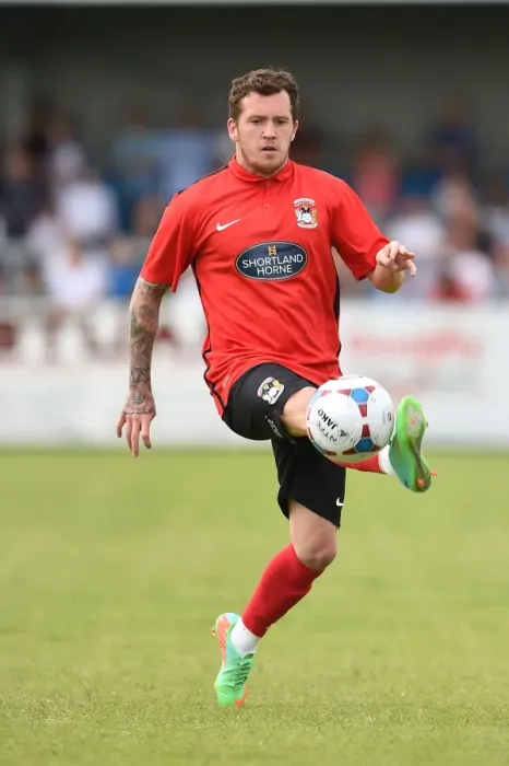 Framed Print : Coventry City's Danny Swanson in Pre-Season Action Against Nuneaton Town at Liberty Way