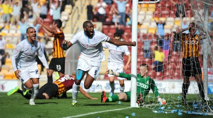 Framed Print : Coventry City's Double Victory: Reda Johnson's Brace Seals League One Triumph Over Bradford City Framed Print : Coventry City's Double Victory: Reda Johnson's Brace Seals League One Triumph Over Bradford City