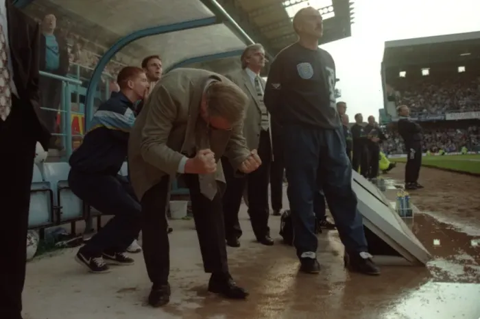 Framed Print : Coventry City's Great Escape: Ron Atkinson's Triumphant Celebration - Surviving the Drop against Leeds United (1990s) Framed Print : Coventry City's Great Escape: Ron Atkinson's Triumphant Celebration - Surviving the Drop against Leeds United (1990s)