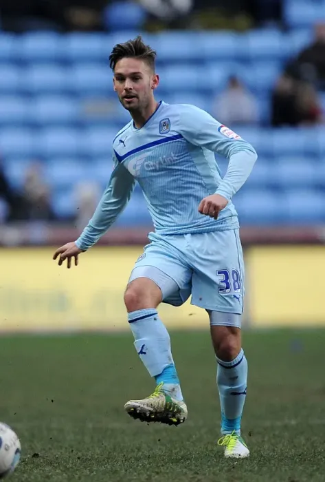 Framed Print : Coventry City's James Bailey in Action: Npower League One Clash Against Oldham at Ricoh Arena (19-01-2013)