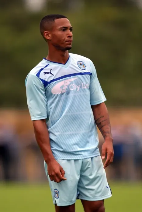 Framed Print : Coventry City's Jordan Clarke in Action: Pre-Season Clash at De Montfort Park Against Hinckley United