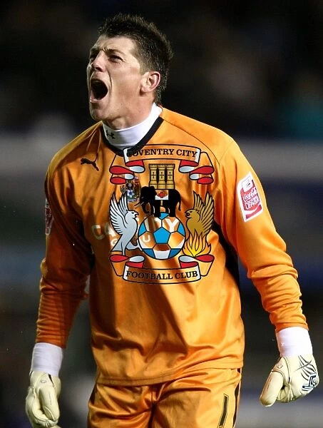 Coventry City's Keiren Westwood: Champion Goalkeeper - Celebrating Victory over Birmingham City (03-11-2008)