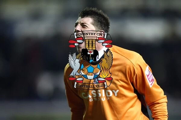 Coventry City's Keiren Westwood Celebrates Championship Victory over Birmingham City (03-11-2008)