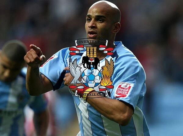 Coventry City's Leon McKenzie Celebrates Second Goal Against Southampton in Coca-Cola Football Championship (04-10-2008)
