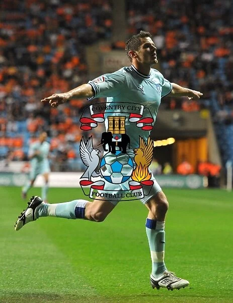 Coventry City's Lucas Jutkiewicz Scores Second Goal Against Blackpool in Npower Championship (27-09-2011, Ricoh Arena)