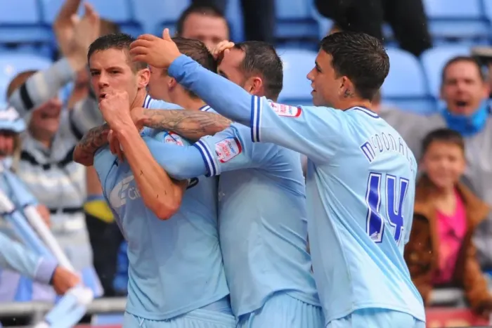 Framed Print : Coventry City's Lukas Jutkiewicz Scores Penalty Against Derby County in Championship Match at Ricoh Arena Framed Print : Coventry City's Lukas Jutkiewicz Scores Penalty Against Derby County in Championship Match at Ricoh Arena