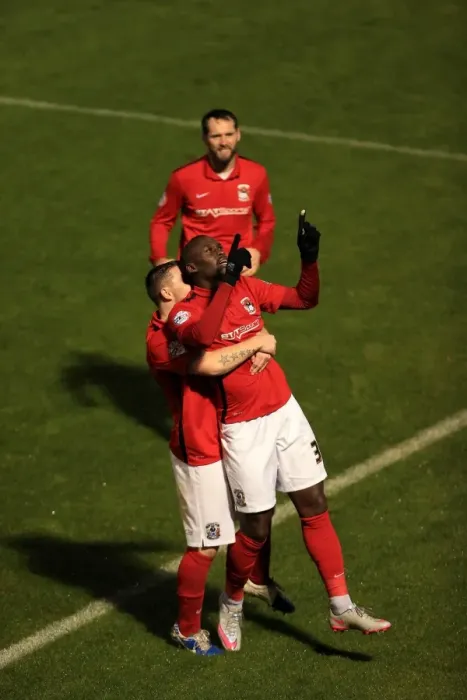 Framed Print : Coventry City's Marc Antoine-Fortune Scores Hat-Trick in Sky Bet League One Victory Over Colchester United