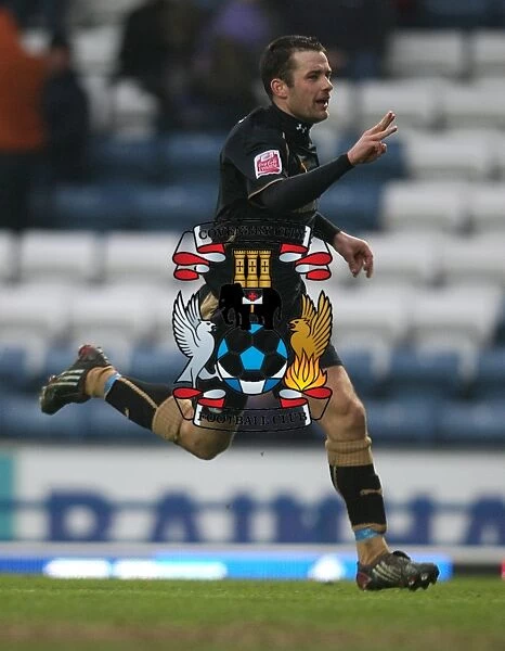 Coventry City's Michael Doyle Celebrates Second Goal in FA Cup Fifth Round Upset at Blackburn Rovers (February 14, 2009)
