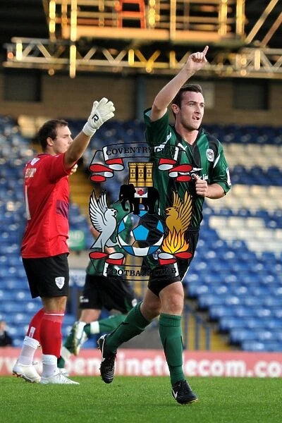 Coventry City's Roy O'Donovan: Celebrating the Carling Cup Upset Against Bury (09-08-2011)