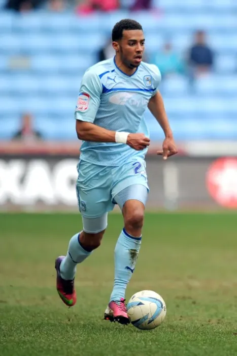 Framed Print : Cyrus Christie in Action: Coventry City vs. Doncaster Rovers, Npower League One (2013), Ricoh Arena