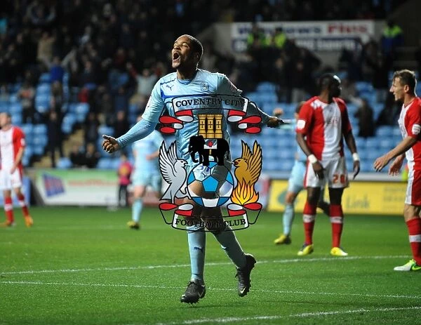 David McGoldrick Scores His Second Goal: Coventry City vs Crawley Town in Npower League One at Ricoh Arena