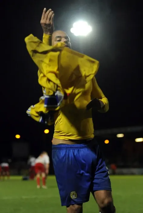 Framed Print : David McGoldrick's Euphoric Moment: Throwing Shirt to Coventry City Fans at Lamex Stadium Framed Print : David McGoldrick's Euphoric Moment: Throwing Shirt to Coventry City Fans at Lamex Stadium