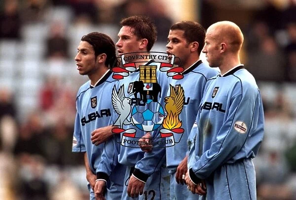 Defensive Stand: Chippo, Mills, Hall, Hughes - Coventry City FC vs. Watford (09-12-2001)