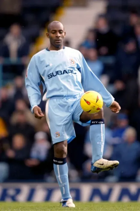 Framed Print : Dele Adebola's Stunner: Coventry City vs Burnley (February 12, 2005, Highfield Road) Framed Print : Dele Adebola's Stunner: Coventry City vs Burnley (February 12, 2005, Highfield Road)