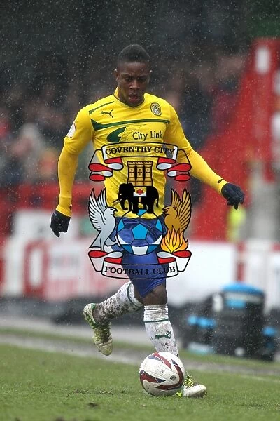 Determined Franck Moussa at Broadfield Stadium: Coventry City's Win against Crawley Town (Npower League One, 13-04-2013)