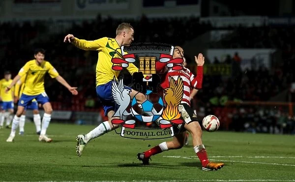Determined Gary McSheefrey Fires A Shot Amidst Doncaster's Intense Pressure in Coventry City's Npower League One Clash
