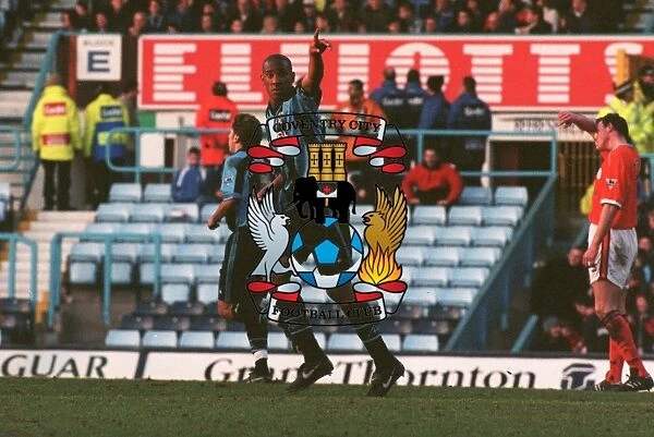 Dion Dublin's Euphoric Goal Celebration: Coventry City vs. Sheffield Wednesday (FA Carling Premiership, 07-02-1998)