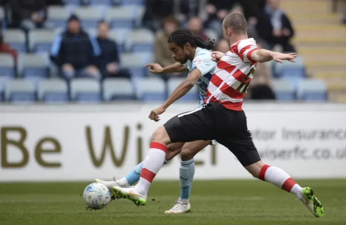 Framed Print : Dominic Samuel Scores First: Coventry City vs Doncaster Rovers in Sky Bet League One at Ricoh Arena Framed Print : Dominic Samuel Scores First: Coventry City vs Doncaster Rovers in Sky Bet League One at Ricoh Arena