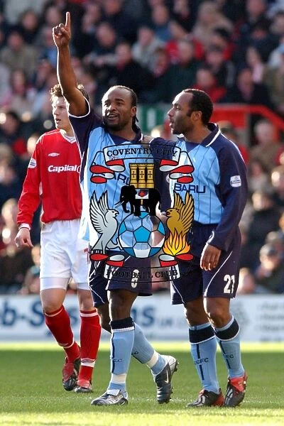 Double Trouble: Suffo and Joachim's Goal Celebration vs. Nottingham Forest (Coventry City, 07-02-2004, Nationwide League Division One)