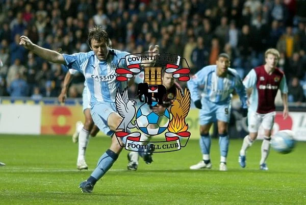 Elliott Ward Scores Penalty: Coventry City Leads Burnley in Championship Match (21-10-2008)