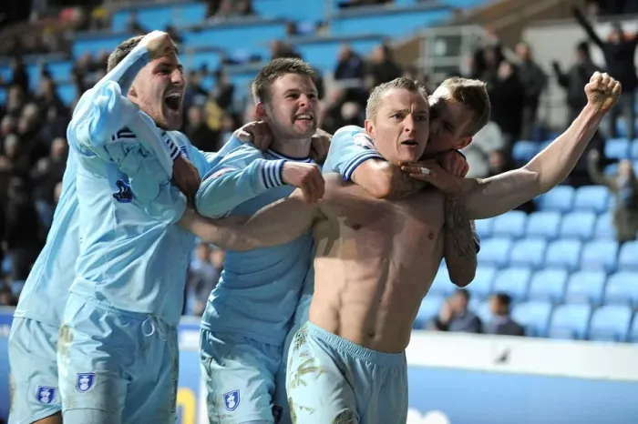 Framed Print : Euphoric Double: Gary McSheffrey's Brace - Coventry City's Unforgettable Victory Against Leeds United (February 14, 2012, Ricoh Arena) Framed Print : Euphoric Double: Gary McSheffrey's Brace - Coventry City's Unforgettable Victory Against Leeds United (February 14, 2012, Ricoh Arena)