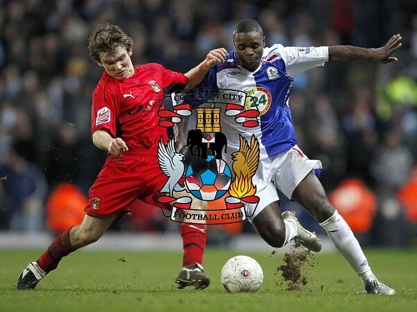 FA Cup: Blackburn Rovers vs. Coventry City - Intense Moment Between Jay Tabb and Aaron Mokoena (05-01-2008)