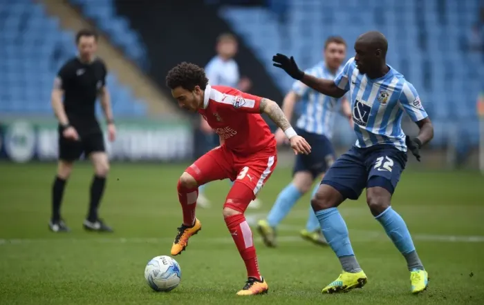 Framed Print : Fortune vs Ormonde-Ottewill: A Riveting Showdown in Sky Bet League One between Coventry City's Marc-Antoine Fortune and Swindon Town's Brandon Ormonde-Ottewill (2015-16) Framed Print : Fortune vs Ormonde-Ottewill: A Riveting Showdown in Sky Bet League One between Coventry City's Marc-Antoine Fortune and Swindon Town's Brandon Ormonde-Ottewill (2015-16)