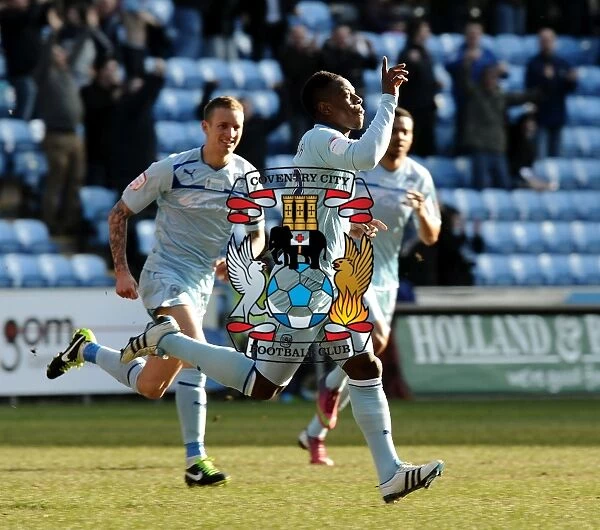 Franck Moussa Scores First Goal for Coventry City Against Swindon Town at Ricoh Arena