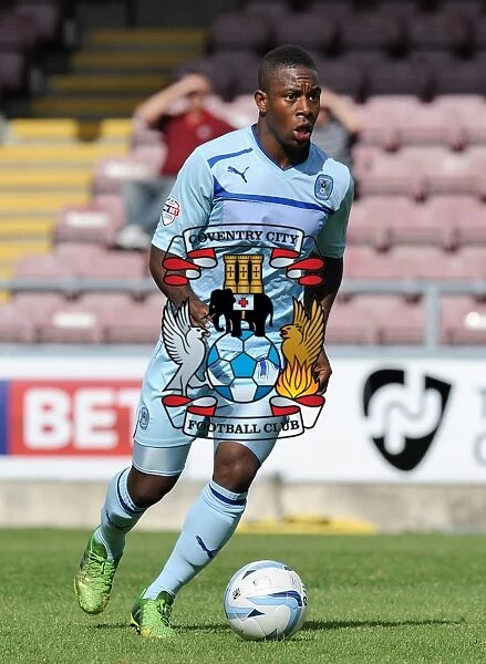 Franck Moussa Scores the Opener for Coventry City Against Bristol City in Sky Bet League One at Sixfields Stadium (August 11, 2013)