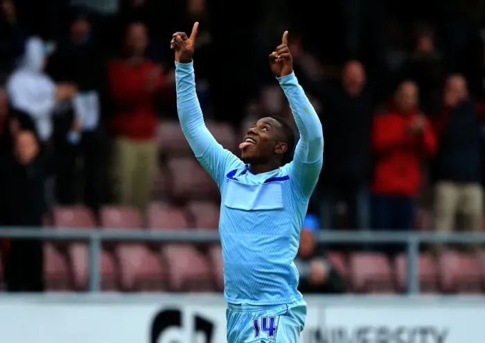 Framed Print : Franck Moussa's Thrilling Strike: Coventry City's Second Goal Against Gillingham (Sky Bet League One, September 15, 2013) Framed Print : Franck Moussa's Thrilling Strike: Coventry City's Second Goal Against Gillingham (Sky Bet League One, September 15, 2013)