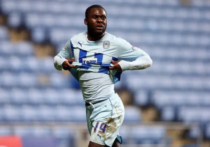 Framed Print : Frank Nouble's Double: Coventry City's Johnstones Paint Trophy Quarterfinal Victory Framed Print : Frank Nouble's Double: Coventry City's Johnstones Paint Trophy Quarterfinal Victory