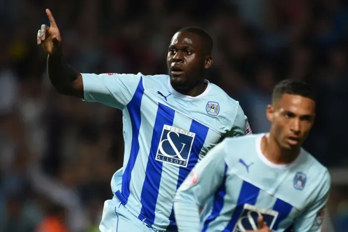 Framed Print : Frank Nouble's Stunner: Coventry City's Thrilling Opening Goal in Sky Bet League One vs. Gillingham Framed Print : Frank Nouble's Stunner: Coventry City's Thrilling Opening Goal in Sky Bet League One vs. Gillingham