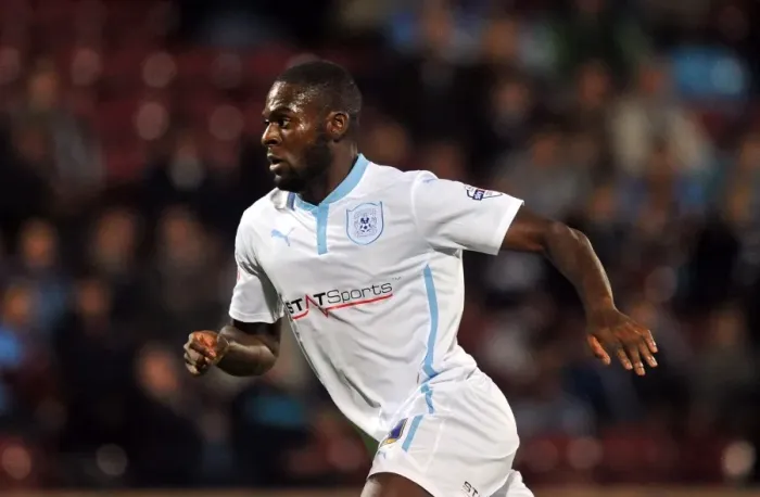 Framed Print : Frank Nouble's Thrilling Winner: Coventry City's Triumph over Scunthorpe United in Sky Bet League One