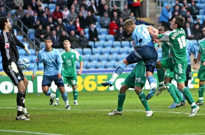 Framed Print : Freddie Eastwood Scores Double: Coventry City vs. Peterborough United in Coca-Cola Championship (12-12-2009) Framed Print : Freddie Eastwood Scores Double: Coventry City vs. Peterborough United in Coca-Cola Championship (12-12-2009)