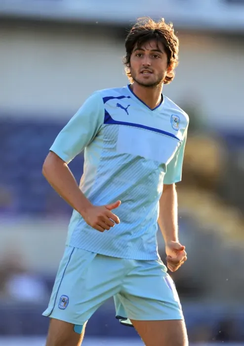 Framed Print : Friendly Encounter: Adam Barton at Mansfield Town's Field Mill (July 26, 2013) - Coventry City FC