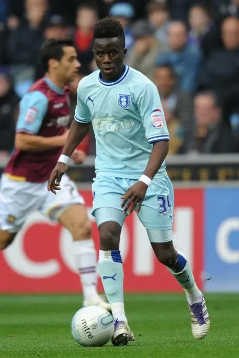 Framed Print : Gael Bigirimana in Action: Coventry City vs. West Ham United (November 19, 2011, Ricoh Arena) Framed Print : Gael Bigirimana in Action: Coventry City vs. West Ham United (November 19, 2011, Ricoh Arena)