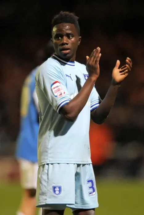 Framed Print : Gael Bigirimana in Action: Coventry City vs. Peterborough United, Npower Championship (December 2011) Framed Print : Gael Bigirimana in Action: Coventry City vs. Peterborough United, Npower Championship (December 2011)