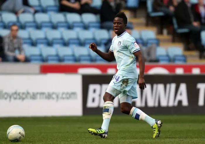 Framed Print : Gael Bigirimana in Action: Coventry City vs Portsmouth (2012, Ricoh Arena) Framed Print : Gael Bigirimana in Action: Coventry City vs Portsmouth (2012, Ricoh Arena)