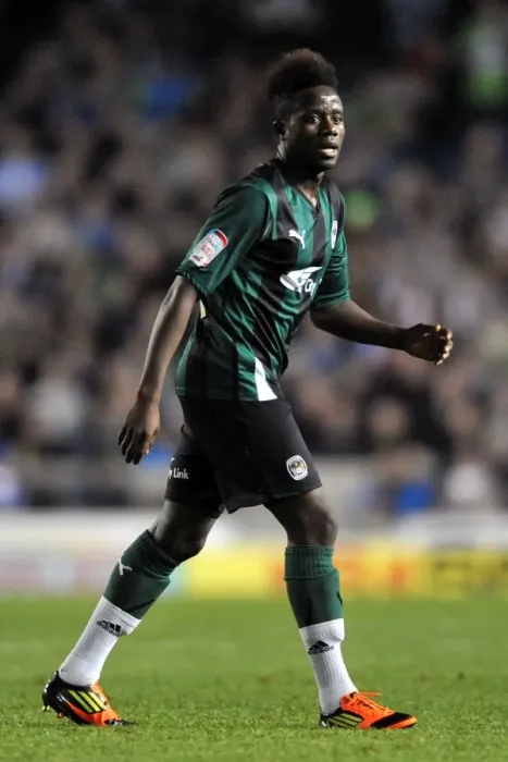 Framed Print : Gael Bigirimana vs Brighton and Hove Albion: Coventry City Football Club in Npower Championship Action (26-11-2011) Framed Print : Gael Bigirimana vs Brighton and Hove Albion: Coventry City Football Club in Npower Championship Action (26-11-2011)