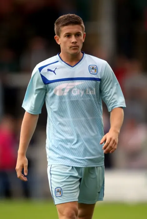Framed Print : Garon Phillips in Action: Coventry City's Pre-Season Friendly Against Hinckley United at De Montfort Park