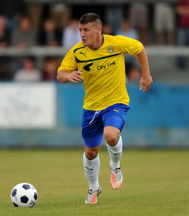Framed Print : Gary Deegan of Coventry City Faces Off in Pre-Season Friendly Against Nuneaton Town