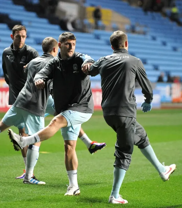Framed Print : Gary Deegan and Coventry City Team-Mates Warm Up Ahead of Npower Championship Showdown vs. Leeds United (February 14, 2012, Ricoh Arena) Framed Print : Gary Deegan and Coventry City Team-Mates Warm Up Ahead of Npower Championship Showdown vs. Leeds United (February 14, 2012, Ricoh Arena)