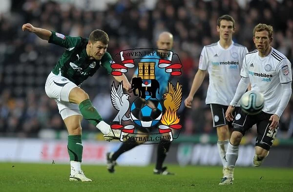 Gary Deegan's Determined Shot at Pride Park: Coventry City vs. Derby County, Npower Championship (01-14-2012)