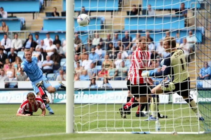 Framed Print : Gary McSheffery Scores the Second Goal: Coventry City vs. Sunderland in Coca-Cola Championship (2006) Framed Print : Gary McSheffery Scores the Second Goal: Coventry City vs. Sunderland in Coca-Cola Championship (2006)
