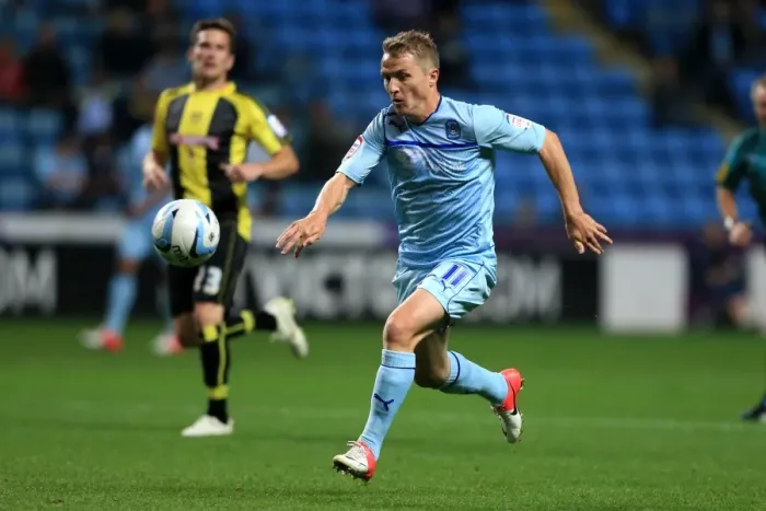 Framed Print : Gary McSheffrey in Action: Coventry City vs Burton Albion - Johnstone's Paint Trophy Northern Final (2012) Framed Print : Gary McSheffrey in Action: Coventry City vs Burton Albion - Johnstone's Paint Trophy Northern Final (2012)